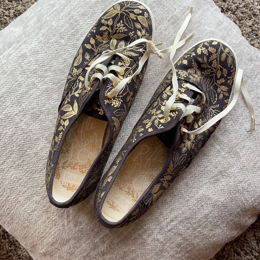Never worn- keds with rifle paper company